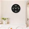 Orologio da parete fosforescente da 25 cm, ideale per ufficio, soggiorno,