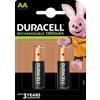 Duracell Batterie Ricaricabili Stilo AA Duracell conf 2
