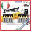8 Batterie AA Energizer Alkaline Power Stilo LR06 1.5V Pile Lunga Durata
