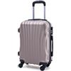 R.LEONF R.Leone Valigia Trolley 60x40x20 /55x40x20 4 Ruote Rimovibili ABS 2037MAX