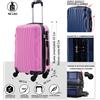 R.LEONF R.Leone Valigia Trolley 60x40x20 /55x40x20 4 Ruote Rimovibili ABS 2037MAX
