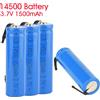 4 Batterie litio 3,7V 14500 stilo AA ricaricabile con terminali saldabili 1500mh