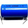 4 BATTERIE CR123A LC16340 4200 mAH RICARICABILE LITIO LAMELLA SALDARE 3,7V
