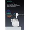 DEVIA AURICOLARI CUFFIE CON MICROFONO BLUETOOTH TWS-K1 BT 5.3 COLORE BIANCO CON ASTUCC