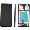 TOUCH SCREEN SCHERMO PER HUAWEI MATE 20 LITE VETRO LCD DISPLAY CON FRAME BLU