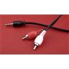 Adattatore cavo Audio Jack 3.5 a 2 RCA Maschio doppio Prolunga Auto AUX Stereo