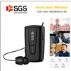 SGS Auricolare Bluetooth SGS Roller BT wireless cavo retraibile e clip universale