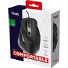 Trust Fyda Mouse con Filo, Design Sostenibile, 600-5000 DPI, 6 Pulsanti, Forma S