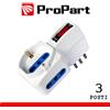 ProPart ADATTATORE MULTIPRESA 3 POSTI BIPASSO/SCHUKO SPINA 10A SALVASPAZIO BIANCA PROPA