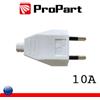 ProPart SPINA ITALIANA 250V 10A 2P BIANCA CON USCITA CAVO DRITTO PROPART PESP1S-WP