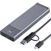 Ewent BOX ESTERNO PER HARD DISK M.2 NVME USB 3.2 TYPE-C | SENZA VITI | NERO EWENT EW70