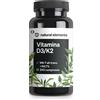 natural elements Vitamina D3 + K2 - MK-7 All-Trans >99,7% E Vitamina D3 2.000 U.I. - 240 Compress