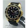 Lorenz OROLOGIO UOMO LORENZ DAY DATE PROFESSIONAL DIVER,CASSA COLOR ORO,CINTURINO GOMMA