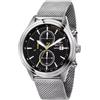 Sector Orologio Uomo SECTOR 670 R3273740004 Chrono Bracciale Acciaio Mesh Nero