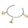 MORELLATO BRACCIALE DONNA,ALLEGRIA,ACCIAIO E 3 CHARMS ORO,CUORE,BUDDHA,ELEFANTE