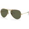 Ray-Ban Ray Ban 3025 Aviator - 001/58 - Occhiali da Sole - Oro/Verde G-15 Polarizzato