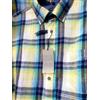 CASAMODA Casa Moda Limone/Blu Quadri Lino/Cotone Maniche Corte Camicia 2xl 3XL4XL5XL6XL