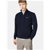 LACOSTE maglia uomo mezza zip blu cotone ah2682