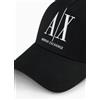 Armani Exchange Cappello da uomo con visiera con logo nero