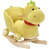 vidaXL Cavallo a Dondolo con Schienale in Peluche 60x32x50 cm Marrone Giochi vidaXL