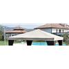 TOP COVER TELO TETTO RICAMBIO COPERTURA GAZEBO LEGNO 3X4 POLIESTERE BIANCO