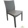 SEDIA RESINA ANTIURTO EFFETTO RATTAN 49x55x86h TORTORA ESTERNO GIARDINO