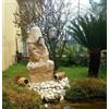 Outletdelgiardino FONTANA A COLONNA EFFETTO PIETRA ROCCIA SENZA VASCA PER GIARDINO DA ESTERNO