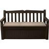 Keter PANCHINA CASSAPANCA KETER "EDEN STORAGE BENCH" IN RESINA MARRONE, 140X60X84 CM