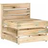 vidaXL Legno di Pino Impregnato Tavolo da Giardino in Pallet Grigio/Marrone vidaXL