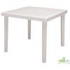 TAVOLO RESINA EFFETTO RATTAN BIANCO QUADRATO 90X90XH74CM ESTERNO GIARDINO