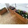Outletdelgiardino FIORIERA CASSETTIERA VASO RETTANGOLARE DA GIARDINO ESTERNO 100CM IN CEMENTO