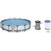 Bestway PISCINA ROTONDA TONDA CON TELAIO POMPA FILTAGGIO 427xH84 CM BESTWAY 56595