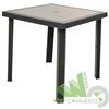 TAVOLO QUADRATO ESTERNO EFFETTO RATTAN 80X80X72 CM TORTORA GIARDINO BALCONE