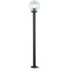 4 PZ LAMPIONE SU PALO PALETTO GIARDINO GLOBO W.60 A PAVIMENTO CM.120 ALLUMINIO