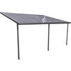 Eurobrico PERGOLA DA ESTERNO "PATIO" IN ALLUMINIO ANTRACITE E POLICARBONATO OPALE, 5X3 ...
