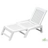 LETTINO SDRAIO DA PISCINA ORFEO RESINA BIANCO 177x61x30 cm GIARDINO POGGIAPIEDI