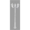- Senza marca/Generico -, Nobrand LAMPIONE SU PALO ILLUMINAZIONE GIARDINO NEW YORK ALLUMINIO CM 200 2 LUCI BIANCO