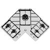 FOSTER Piano Cottura Angolare 5 fuochi a Gas 83x83 cm Inox Spazzolato 7038 052