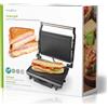 NEDIS KAGR121FSR Griglia a Contatto, 1500 W | 25.4 x 17.8 cm | Alluminio / Plast