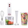 Beper Set Frullatore a Immersione 4in1 Tritatutto Sbattitore Miscela Frulla Sminuzza