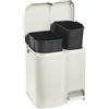 Tontarelli Pattumiera differenziata (39x32,5x41cm) Patty 2 AURORA Bianco 8105205112