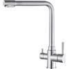 Vetrineinrete Rubinetto cucina a 3 vie acqua calda fredda depuratore a 2 leve Sistema Osmosi