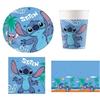 decorata party KIT COORDINATO STITCH COMPLEANNO PIATTI BICCHIERI TOVAGLIOLI TOVAGLIA
