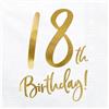 Subitodisponibile Confezione da 20 PEZZI Tovagliolo carta compleanno 18 ANNI oro 1B4H
