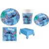 decorata party KIT COORDINATO STITCH COMPLEANNO PIATTI BICCHIERI TOVAGLIOLI TOVAGLIA