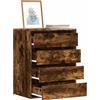 vidaXL Cassettiera Bianca 60x41x76 cm in Legno Multistrato mobile con cassetti vidaXL