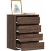 vidaXL Cassettiera Bianca 60x41x76 cm in Legno Multistrato mobile con cassetti vidaXL
