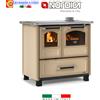 Nordica Cucina a Legna Stufa con Forno NORDICA 7.5 Kw FAMILY Riscaldamento Casa Acciaio