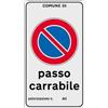 Senza marca generico CARTELLO ALLUMINIO CM 60X40 PASSO CARRABILE