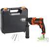 BLACK+DECKER TRAPANO A PERCUSSIONE CON VALIGETTA + 4 PUNTE B+D 850 WATT BEH850K ELETTRICO